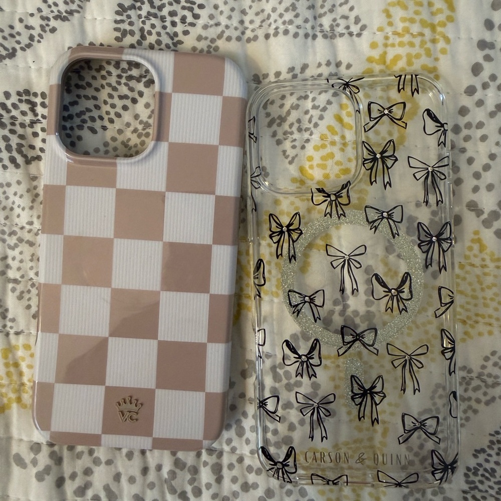 Velvet Caviar/ Carson Quinn Phone Case - Black and Clear iPhone 16 pro max